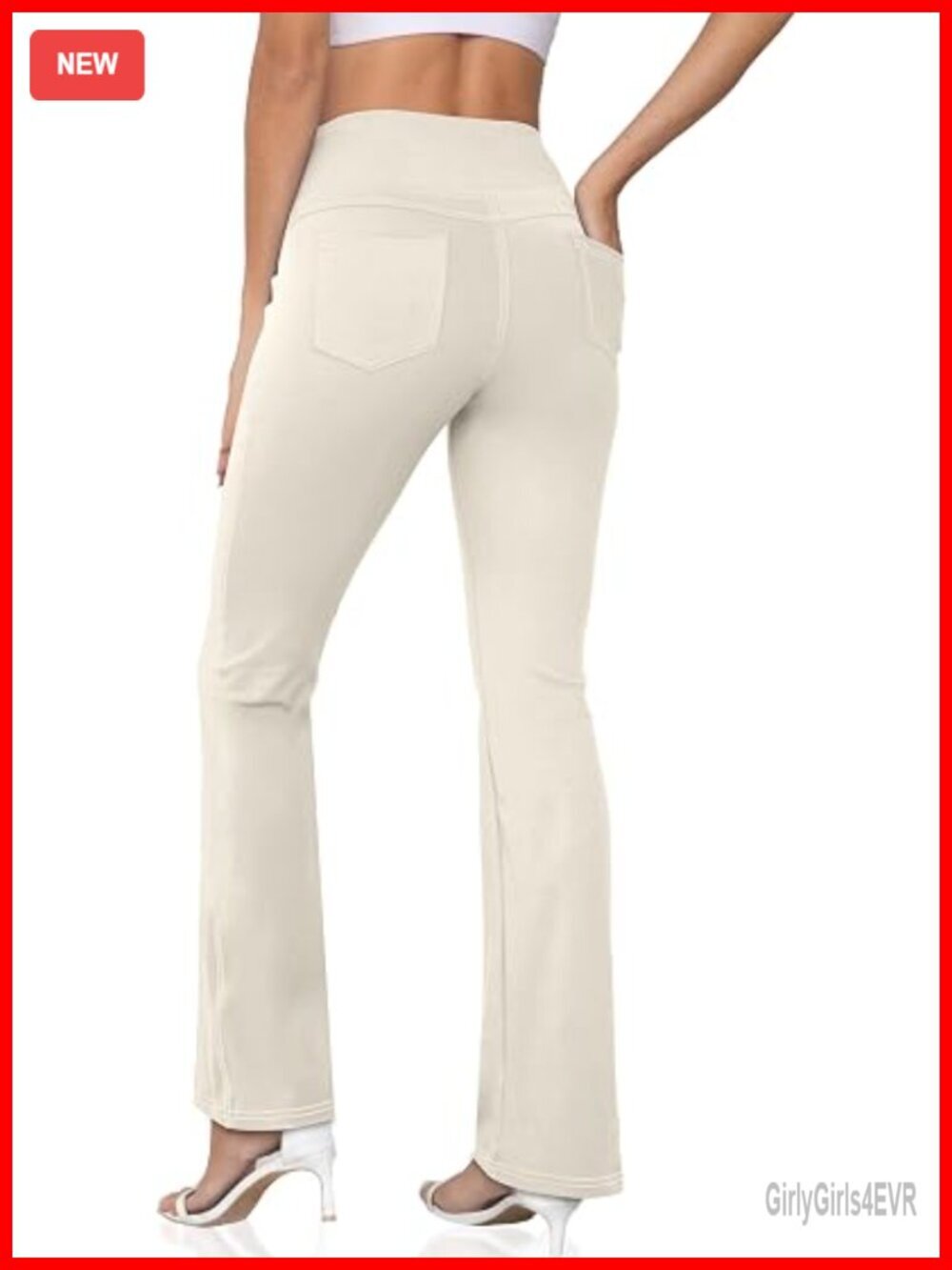 Bootcut Yoga Pants with Pockets High Waist Flare Leggings Dress Pants